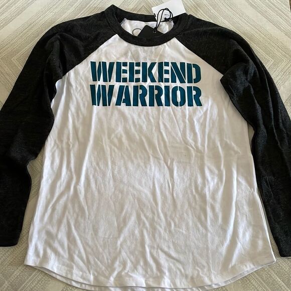 Chaser Boys Raglan White & Grey ‘Weekend Warrior’ L/S Shirt - Picture 1 of 6